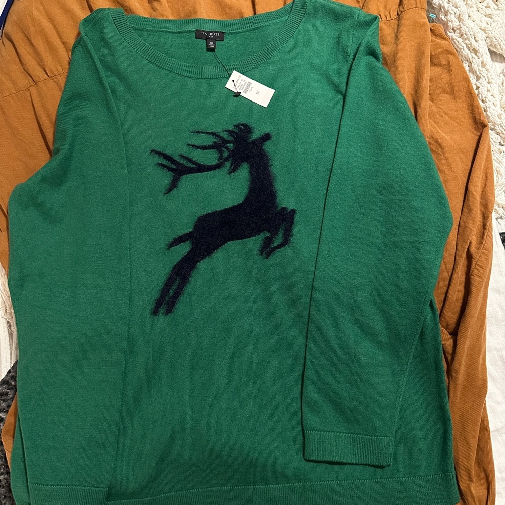 Talbots Green Knit Sweater